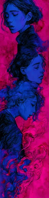 Free dark romance bookmark featuring a thrupple against a smoky pink background